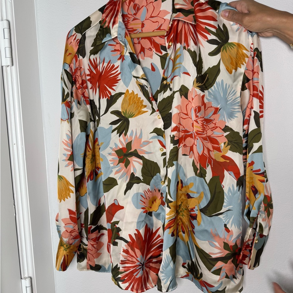 Zara Floral Multicolor Women's Top
